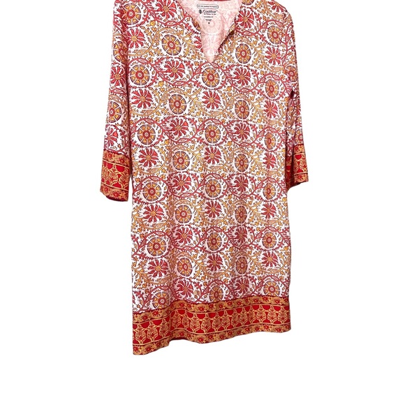 Coolibar Tops - Coolibar Oceanside Floral Tunic Dress UPF 50+ Orange Womens Medium